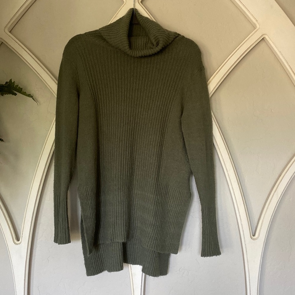 Women’s blue/green turtleneck sweater